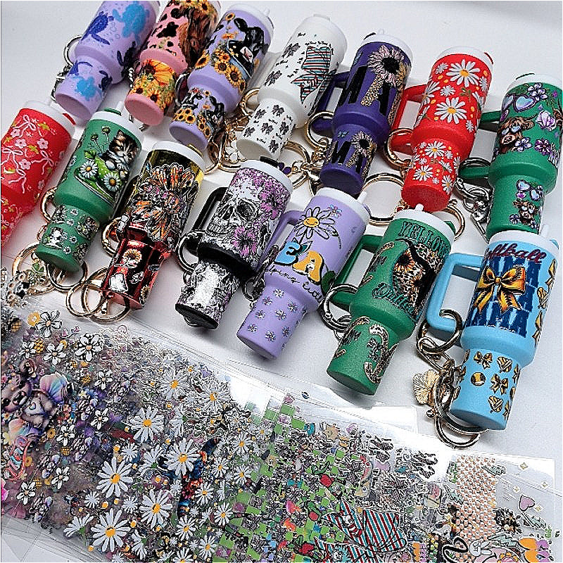 Wholesale Random 20pcs 50pcs 100pcs Cartoon Pattern Mini Travel  Cup Sticker