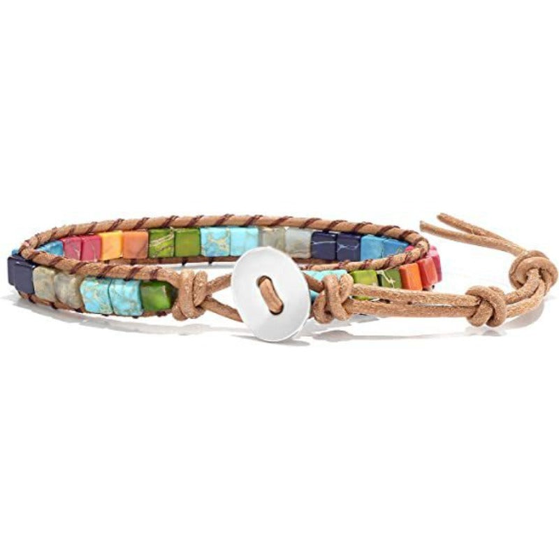 Wholesale Handmade Woven Leather Zircon Bracelets