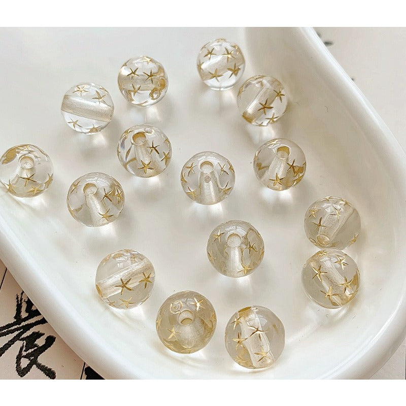 Wholesale 10PCS/PACK Vintage Acrylic Love Star Beads