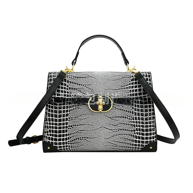 Wholesale 2023 Autumn and Winter PU Crocodile Pattern Handheld Shoulder Crossbody Bag