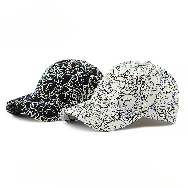 Wholesale Retro New Hard Top Graffiti Sun Protection Baseball Cap
