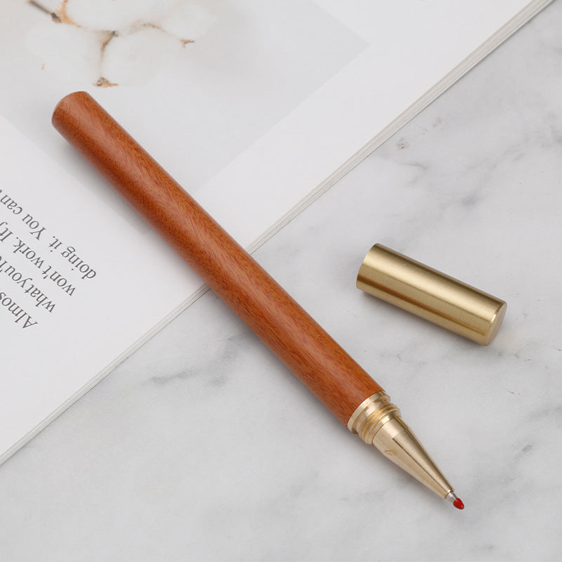 Wholesale Ebony Wood Ball Pen Brass Metal Gel Pen