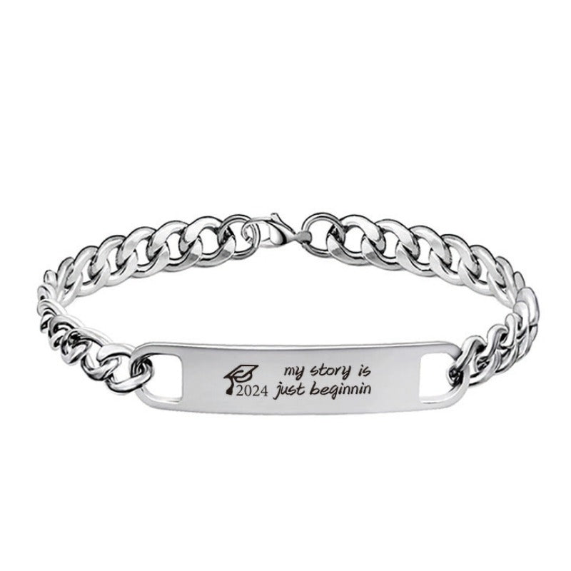 Wholesale Graduation Season Doctor Hat Stainless Steel Bracelet