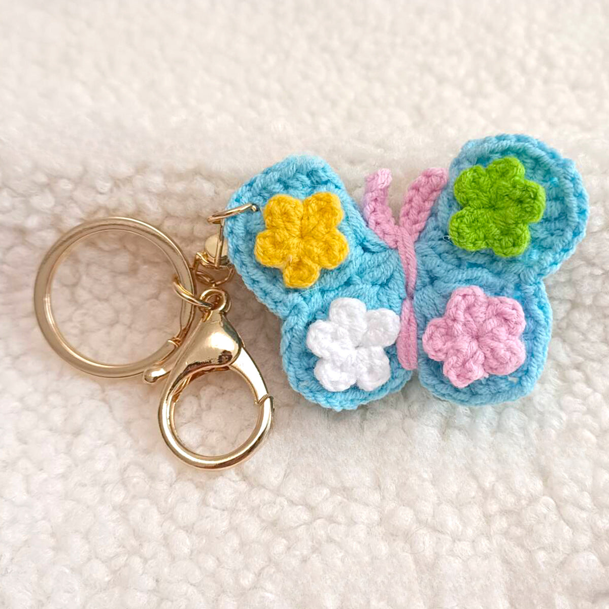 Wholesale Creative  Four-line Crocheted Butterfly  Accessory PendantKeychain