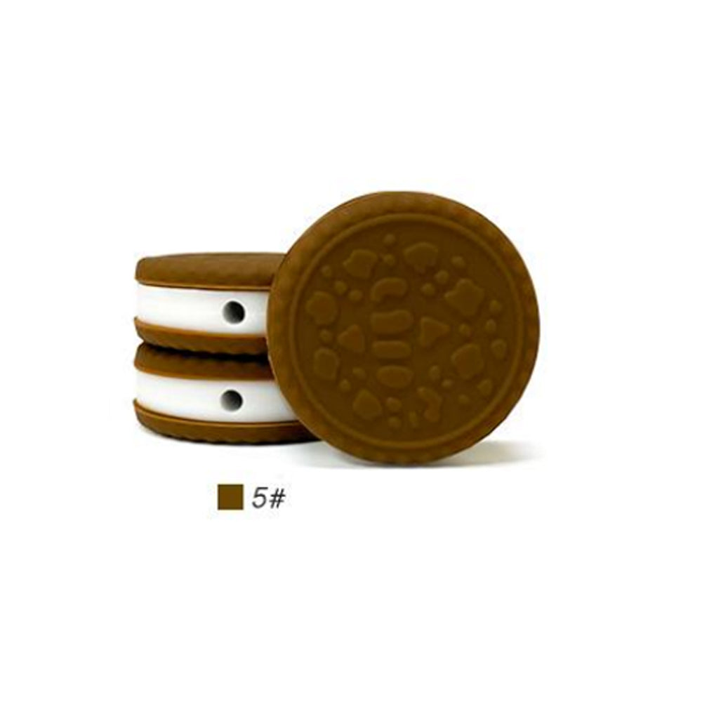 Wholesale 10pcs Cartoon Sandwich Biscuit Silicone Beads