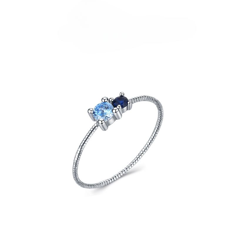 Anillo de plata del diamante delgado al por mayor