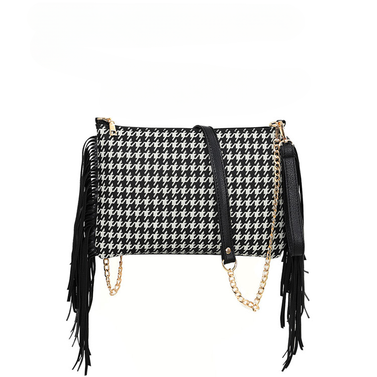 Bolsa de borla de leopardo de PU One One