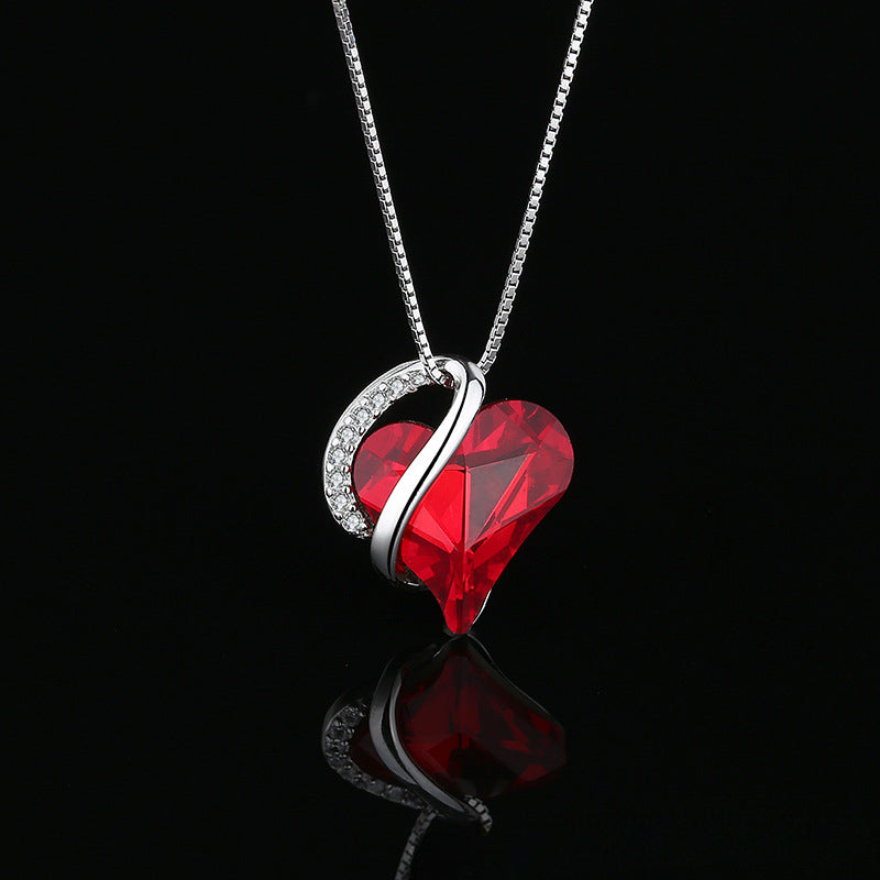 Wholesale Valentine's Day Pure Silver Love Necklaces