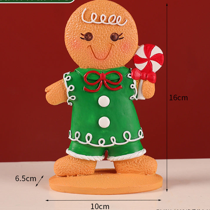 Wholesale Christmas Gingerbread Resin Ornaments