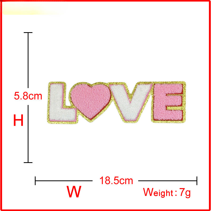 Wholesale English Letter Cloth Stickers Embroidered Clothing Accessories Patches