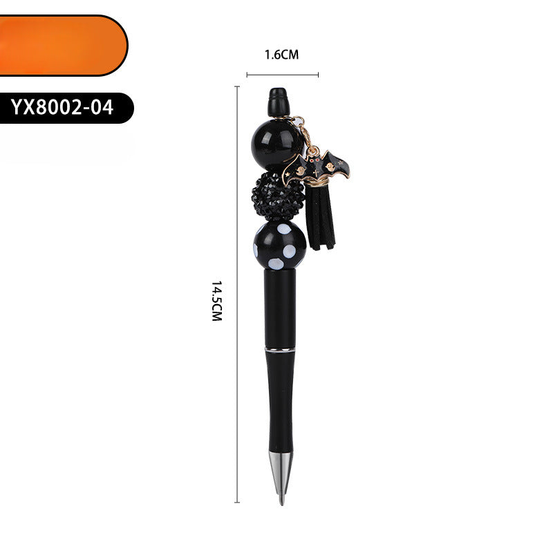 Wholesale Halloween Tassel Handmade Metal Bead Pen Ballpoint Pen