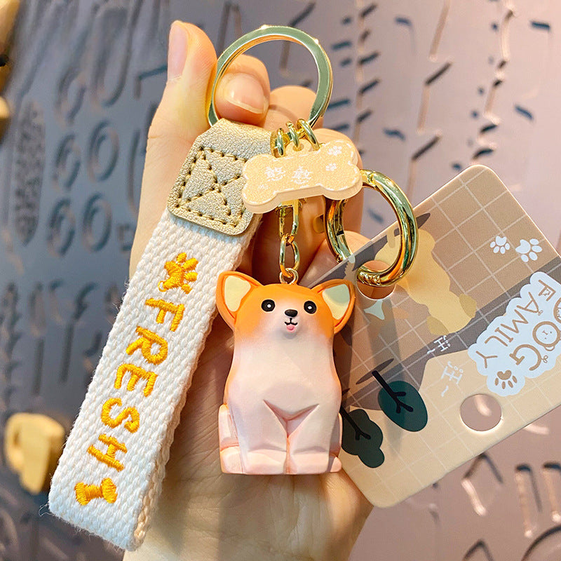 Wholesale Cute Dog Resin Keychains