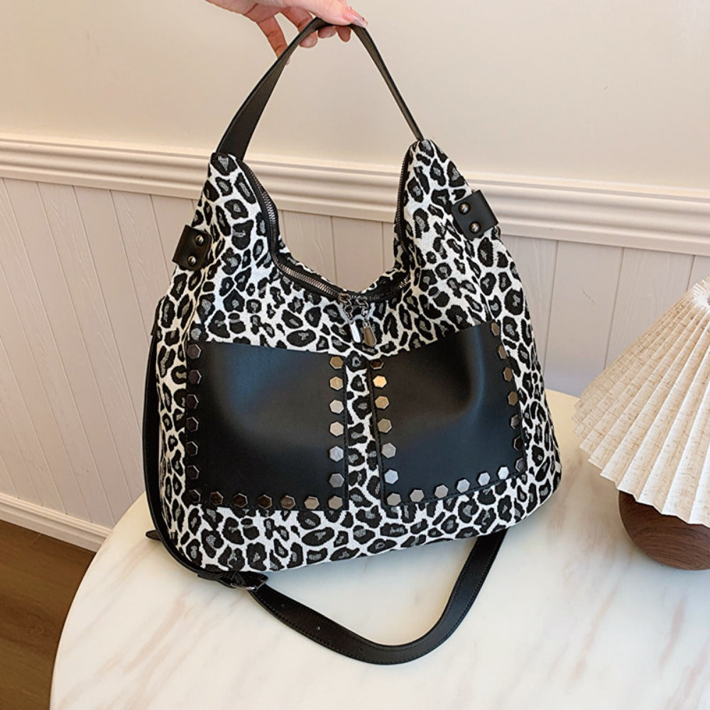 Wholesale Western Style Crossbody Large Capacity Leopard Print Shoulder Bag