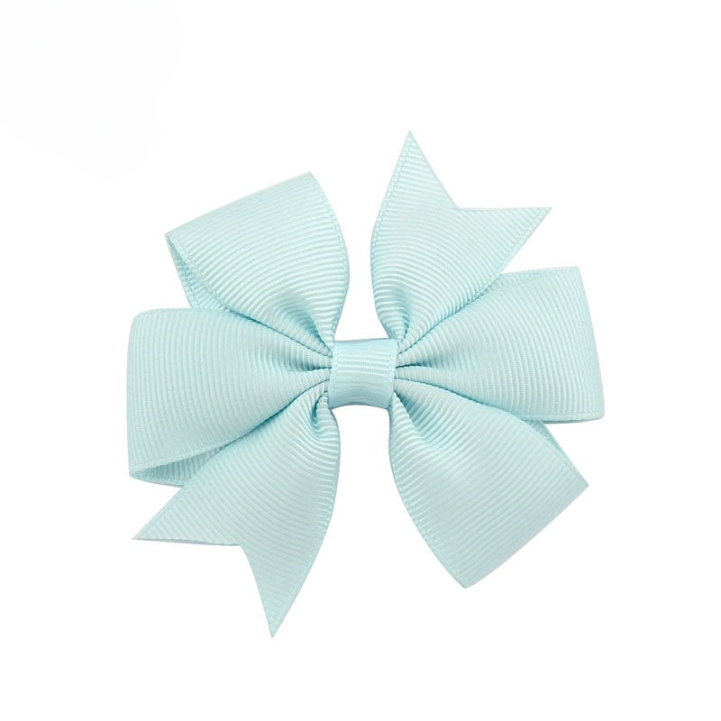 Wholesale 10pcs Handmade Baby Dovetail V Ribbed Ribbon Bow Hairpin