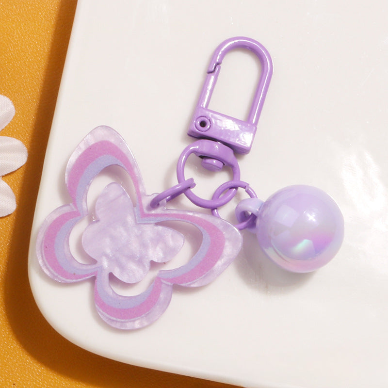 Wholesale Candy Colored Hollow Butterfly Acrylic Keychains