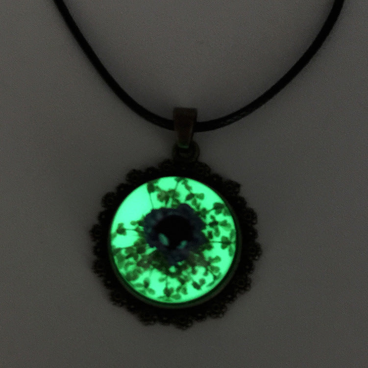 Wholesale 6pcs Vintage Alloy Dried Flower Three-dimensional Sunflower Resin Necklace