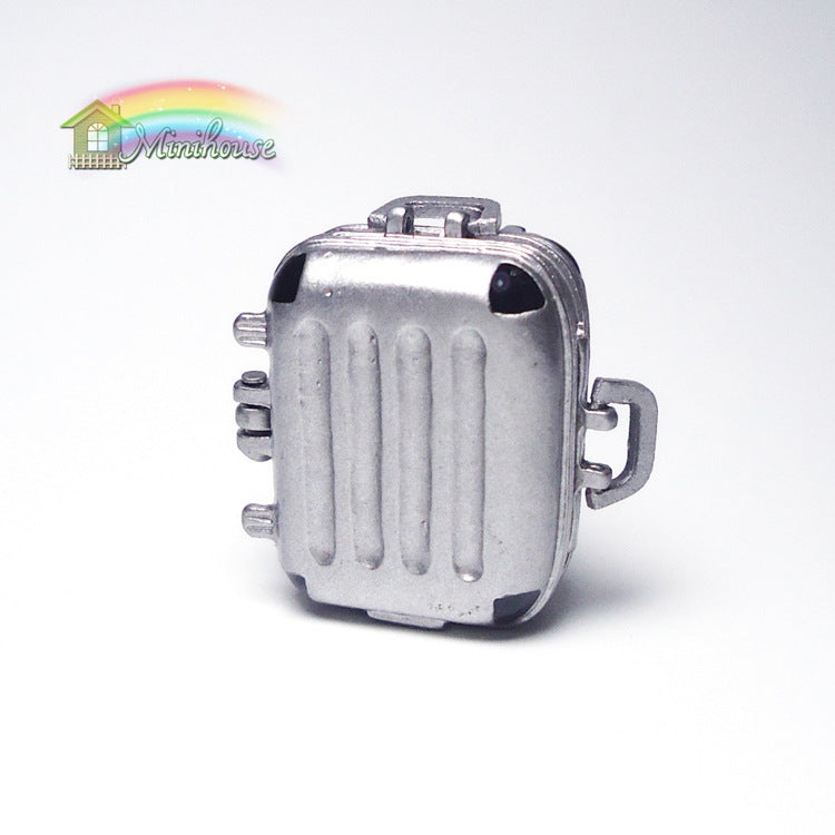 Wholesale 1:12 Dollhouse Accessories Mini Alloy Suitcase for Dollhouse