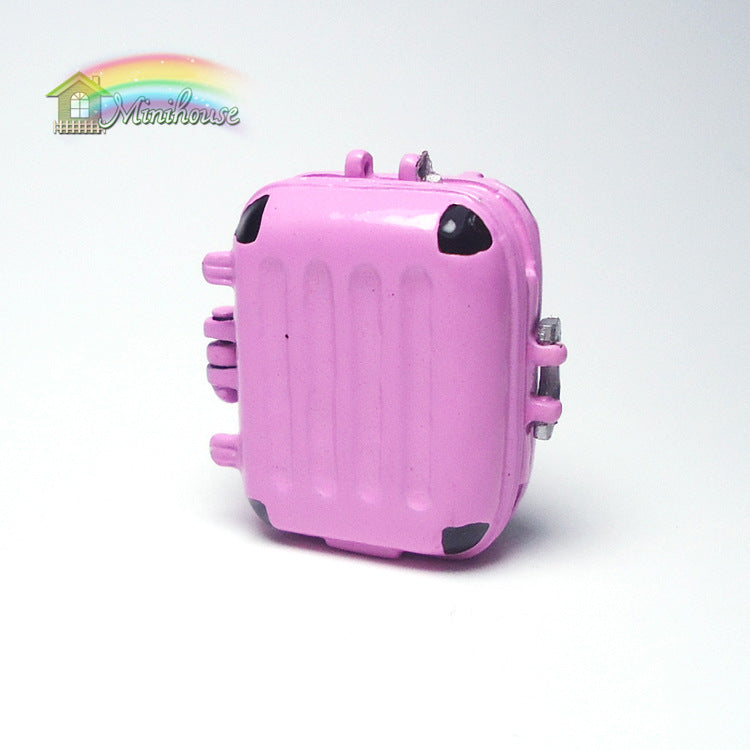 Wholesale 1:12 Dollhouse Accessories Mini Alloy Suitcase for Dollhouse
