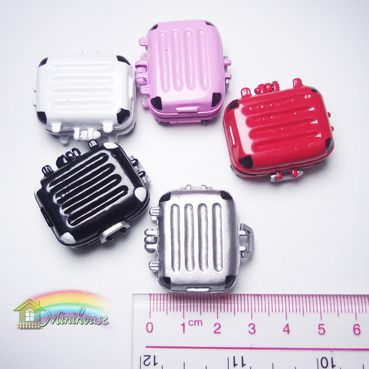 Wholesale 1:12 Dollhouse Accessories Mini Alloy Suitcase for Dollhouse
