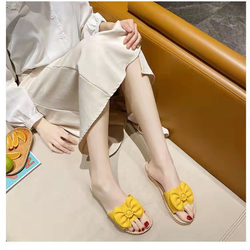 Wholesale Fashionable and Versatile Indoor and Outdoor Thick-soled Non-slip Low-heeled Mid-heeled Slippers