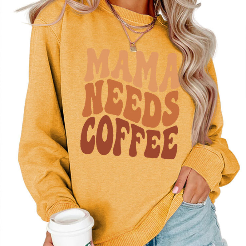 Wholesale MAMA NEEDS COFFEE Cotton Women's Hoodies