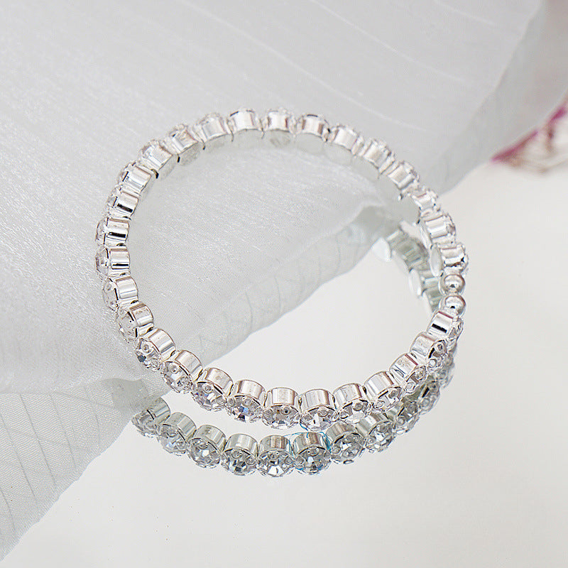 Wholesale Entangled Fashion Trendy Rhinestones Bracelet