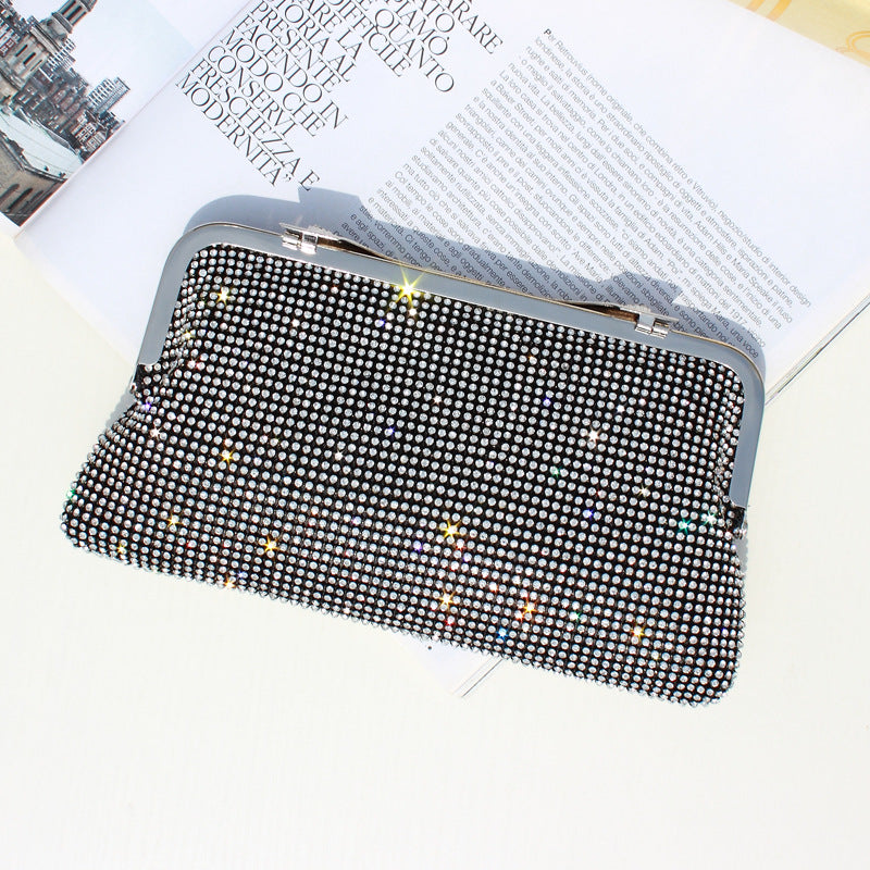 Wholesale Polyester Clutch Diamond Evening Bag