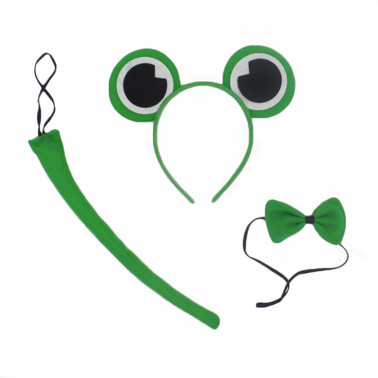 Wholesale Children's Cartoon Cat Ears Collar Tail Cloth Headband