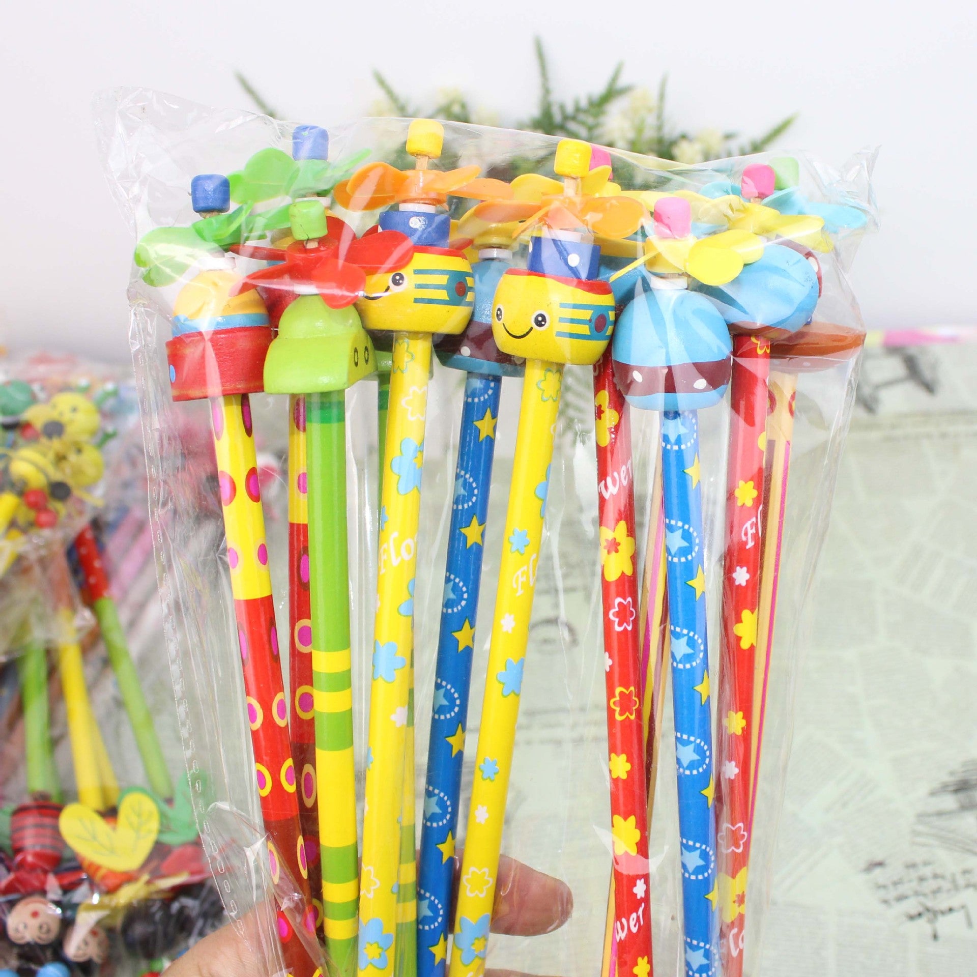 Wholesale Windmill Series Pencils Creative Wooden Pencils