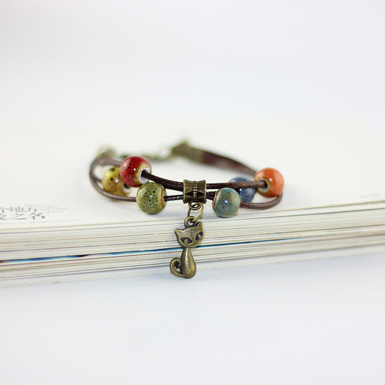 Wholesale Ethnic Style Ceramic Couple Bracelet