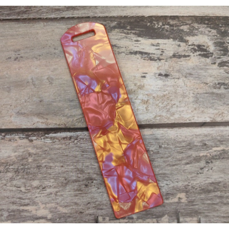 Wholesale 10 Pcs Shiny Fine Sand Geometric Pattern DIY Acrylic Bookmarks