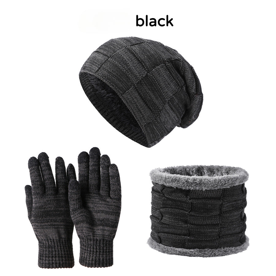 Wholesale Velvet Thickened Hat Scarf and Gloves Set