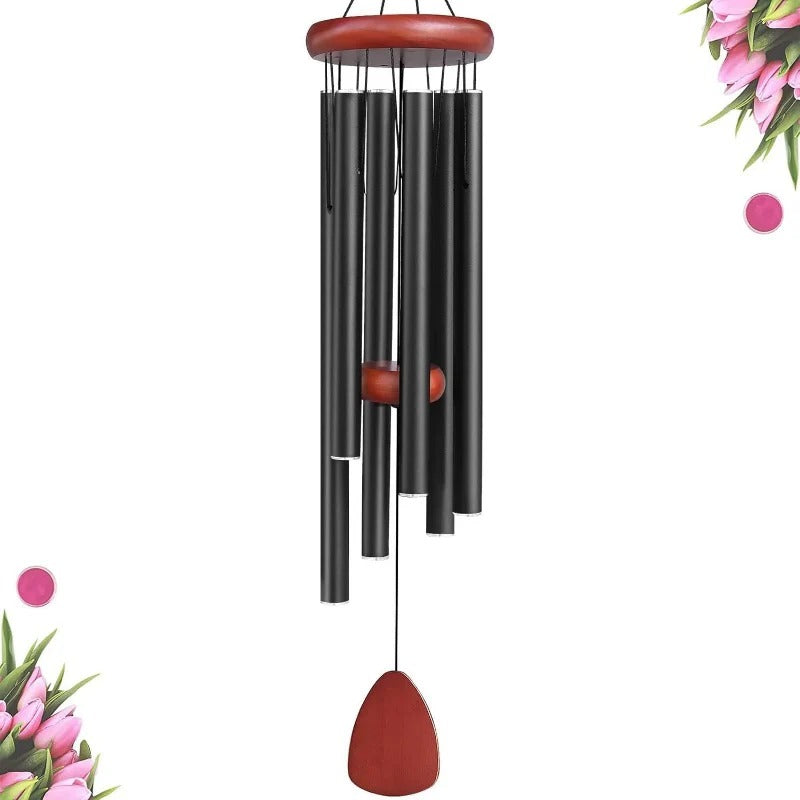 Wholesale Solid Wood Suspended Sound Aluminum Tube Wind Chime Ornaments