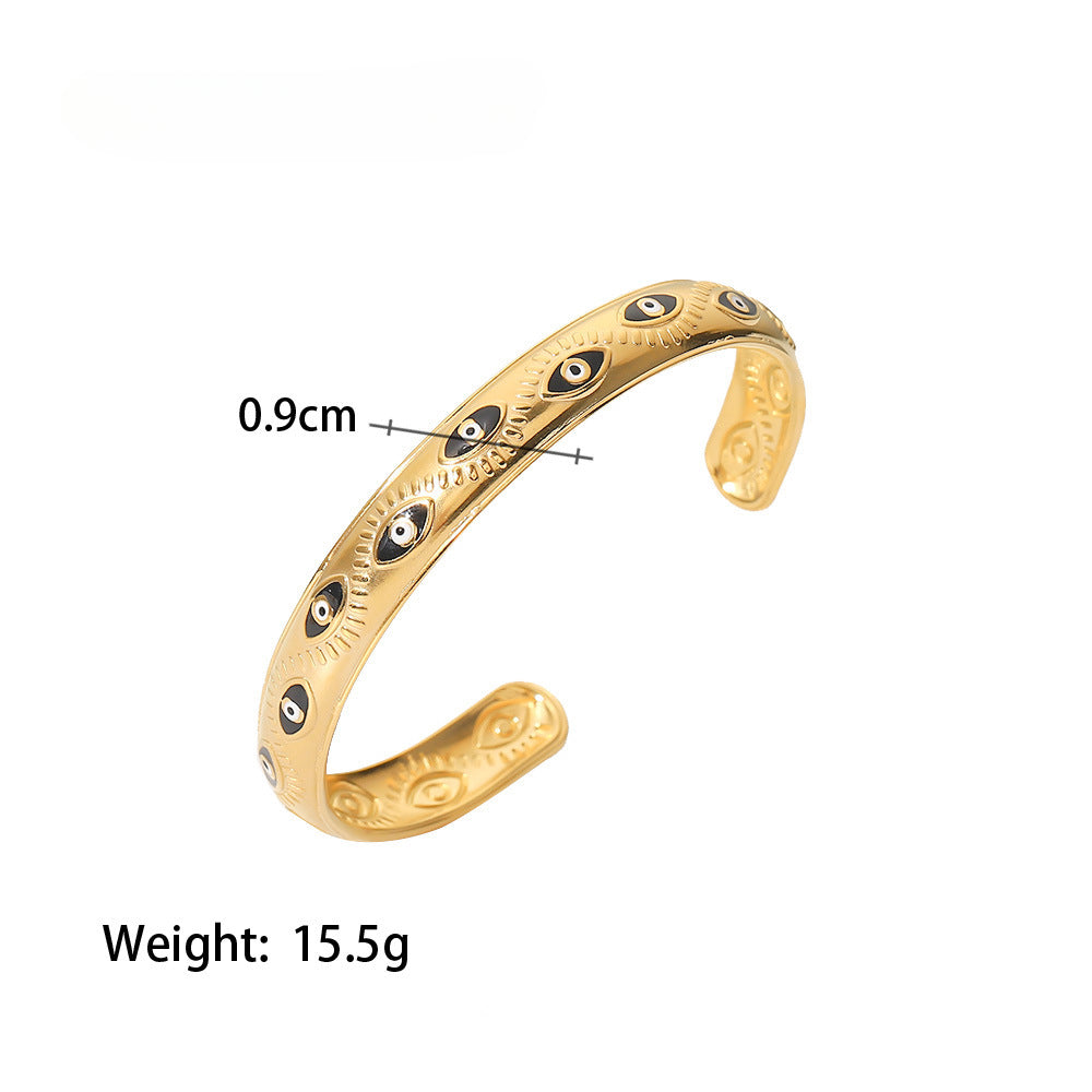 Wholesale 18k Gold-plated Open Stainless Steel Bracelets