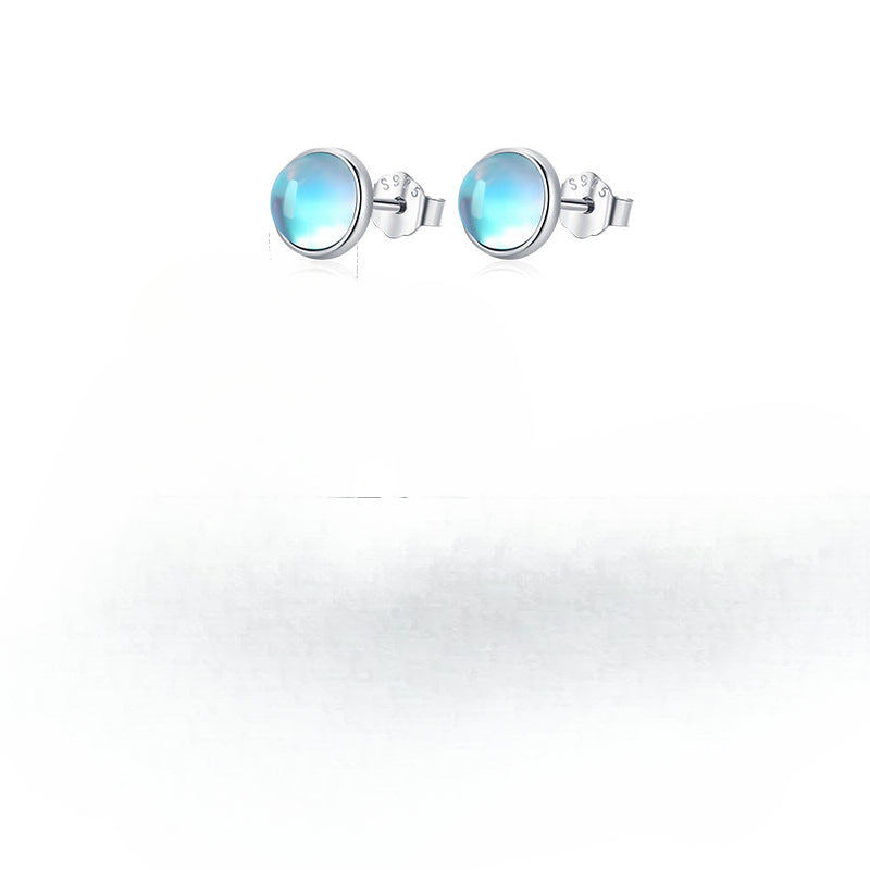 Wholesale S925 Sterling Silver Moonstone Ins Hot Sale Earrings