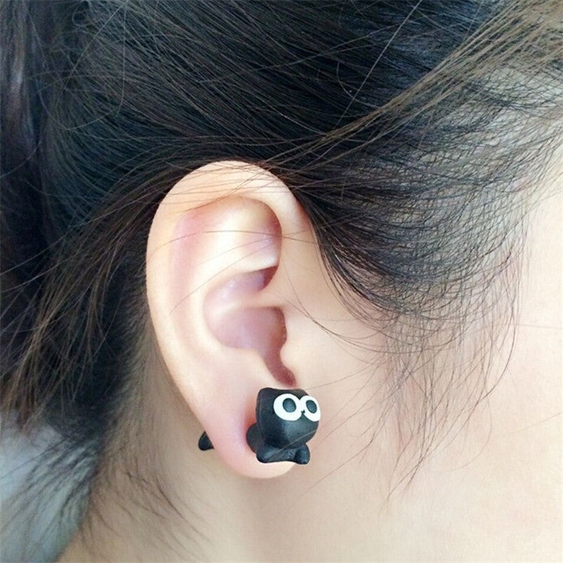 Pendientes de arcilla de cerámica suaves de los animales lindos al por mayor