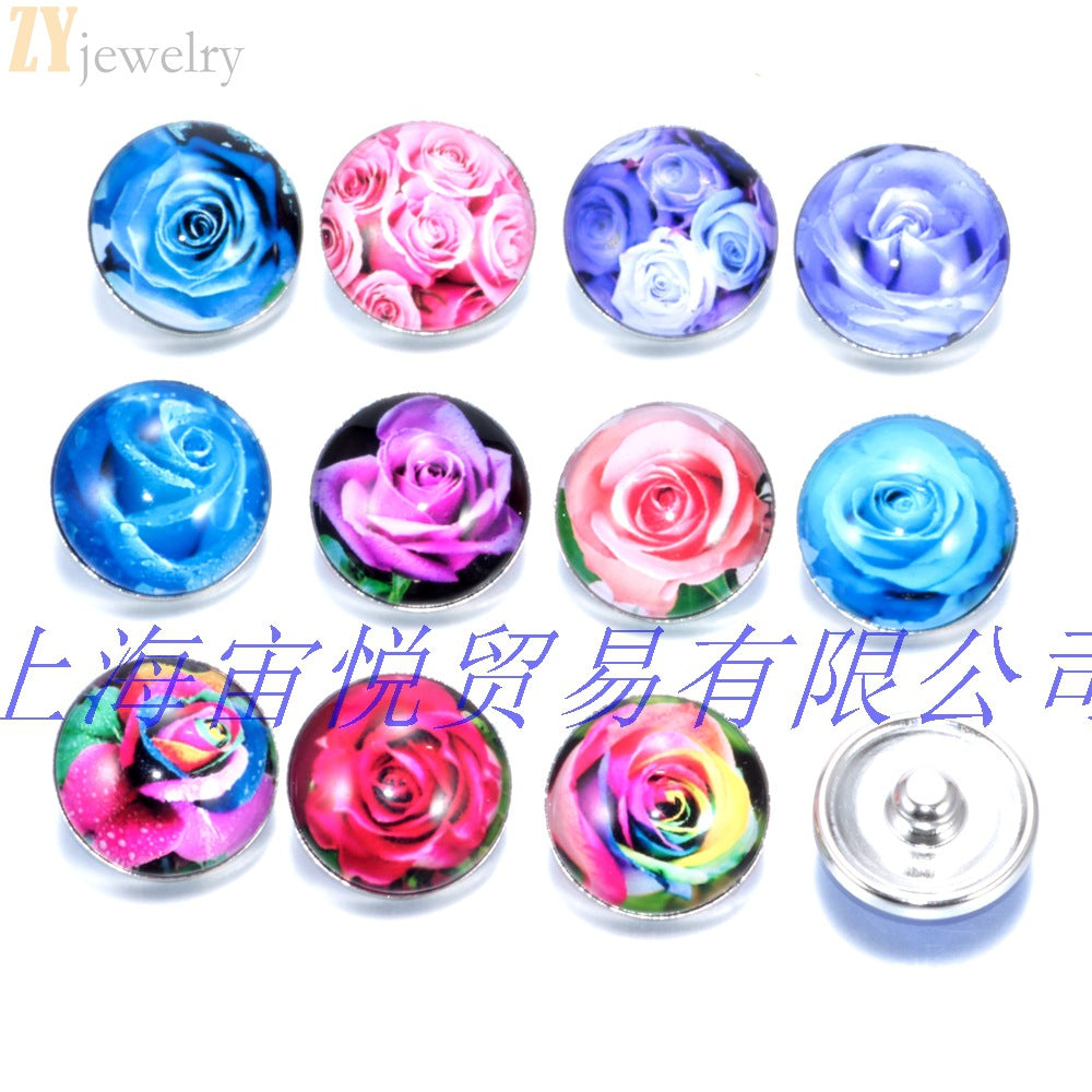 Wholesale 4-piece buckle leather bracelet diy crystal bracelet pendant