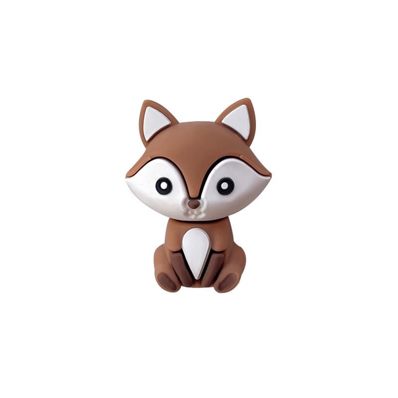 Wholesale 20pcs 3D cute little fox colorful beads