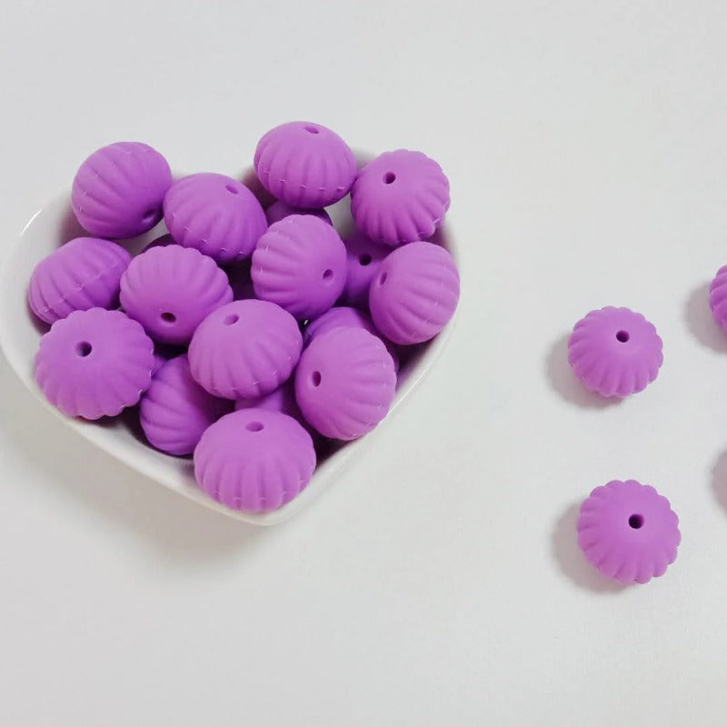 Wholesale 5pcs 15MM Pumpkin Silicone Beads