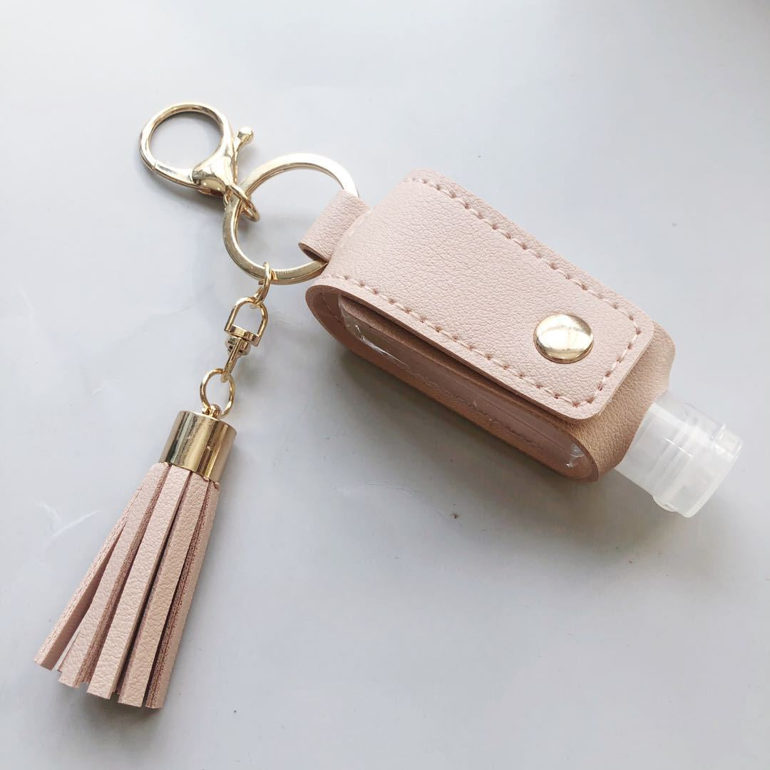 Wholesale Leather Case Perfume Bottle Storage Bag T-shaped Bottle Key Ring