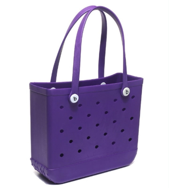 Wholesale Silicone Hollow Hole Handbag Beach Vacation Tote Bag