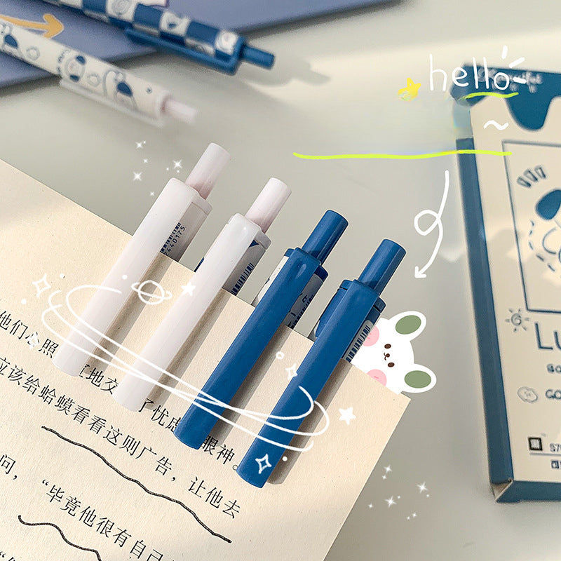 Wholesale 6pcs/box Cute Dog Push Pen Plastic Gel Pen