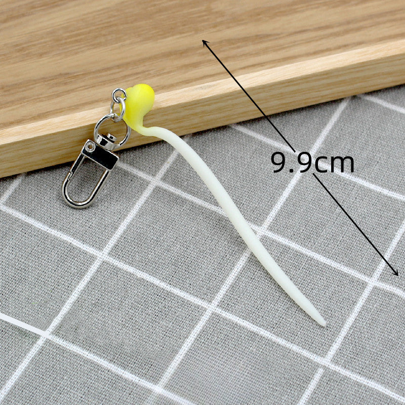 Wholesale PVC Bean Sprouts Keychain