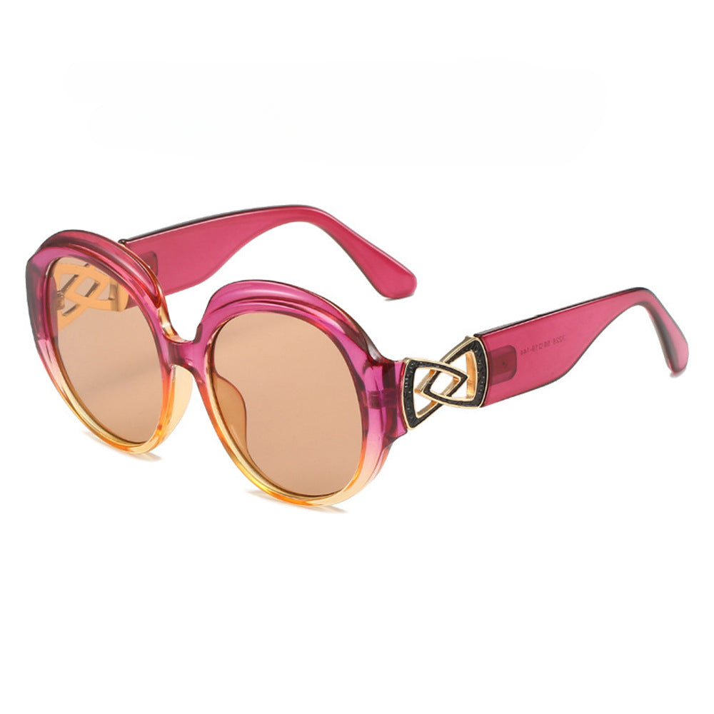 Al por mayor 2023 Gafas de sol de PC redonda de marco grande