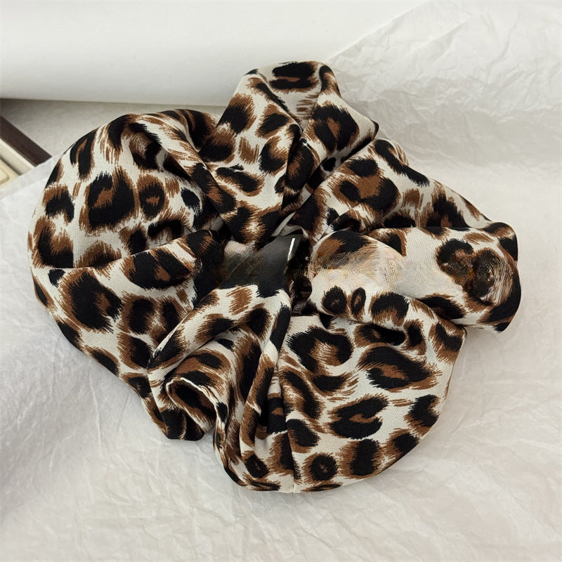 Wholesale Versatile Temperament Leopard Print Large Intestine Retro Elegant Hair Tie