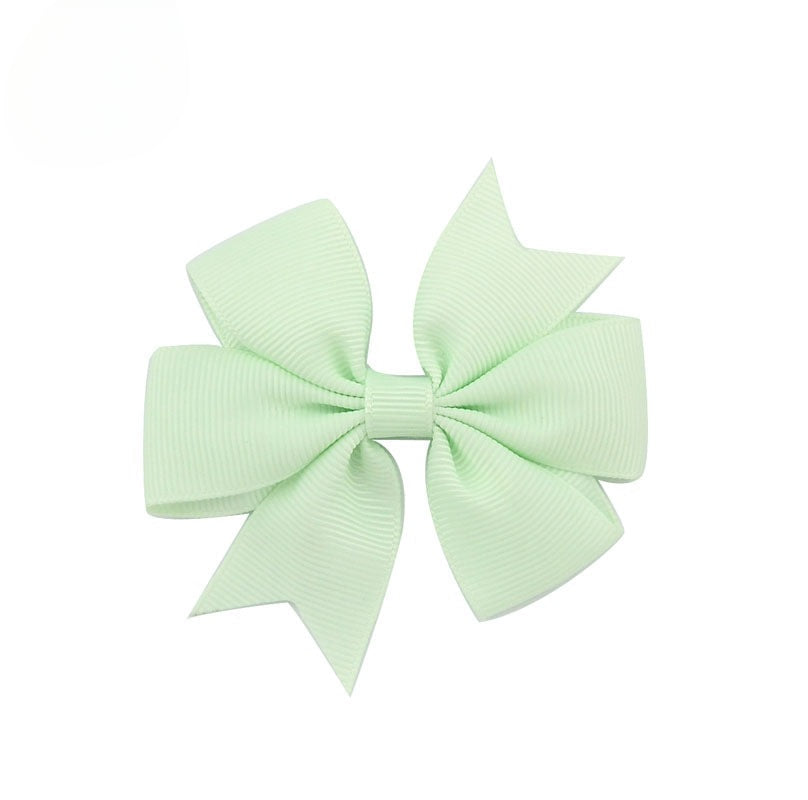 Wholesale 10pcs Handmade Baby Dovetail V Ribbed Ribbon Bow Hairpin