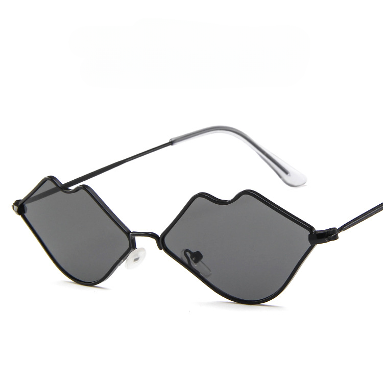 Wholesale PC Small Frame Metal Lips Sunglasses