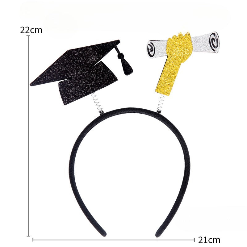 Wholesale Graduation Season Bachelor's Hat Certificate Plastic Headband