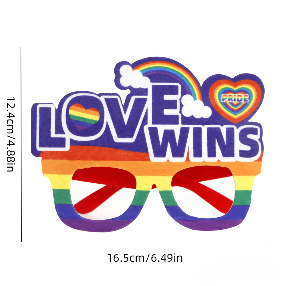 Wholesale LGBT Plastic Party Decoration Supplies Rainbow Glasses