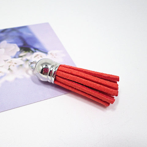 Wholesale 10pcs/pack Velvet Tassel Bag Charm DIY Accessories Keychain